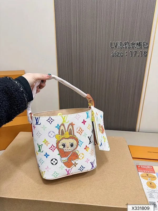 All Categories Official Website "Brand Women's Bags" Women's Bags 💙 LV 2025 New LV ALL IN BB Graffiti Bucket Bag