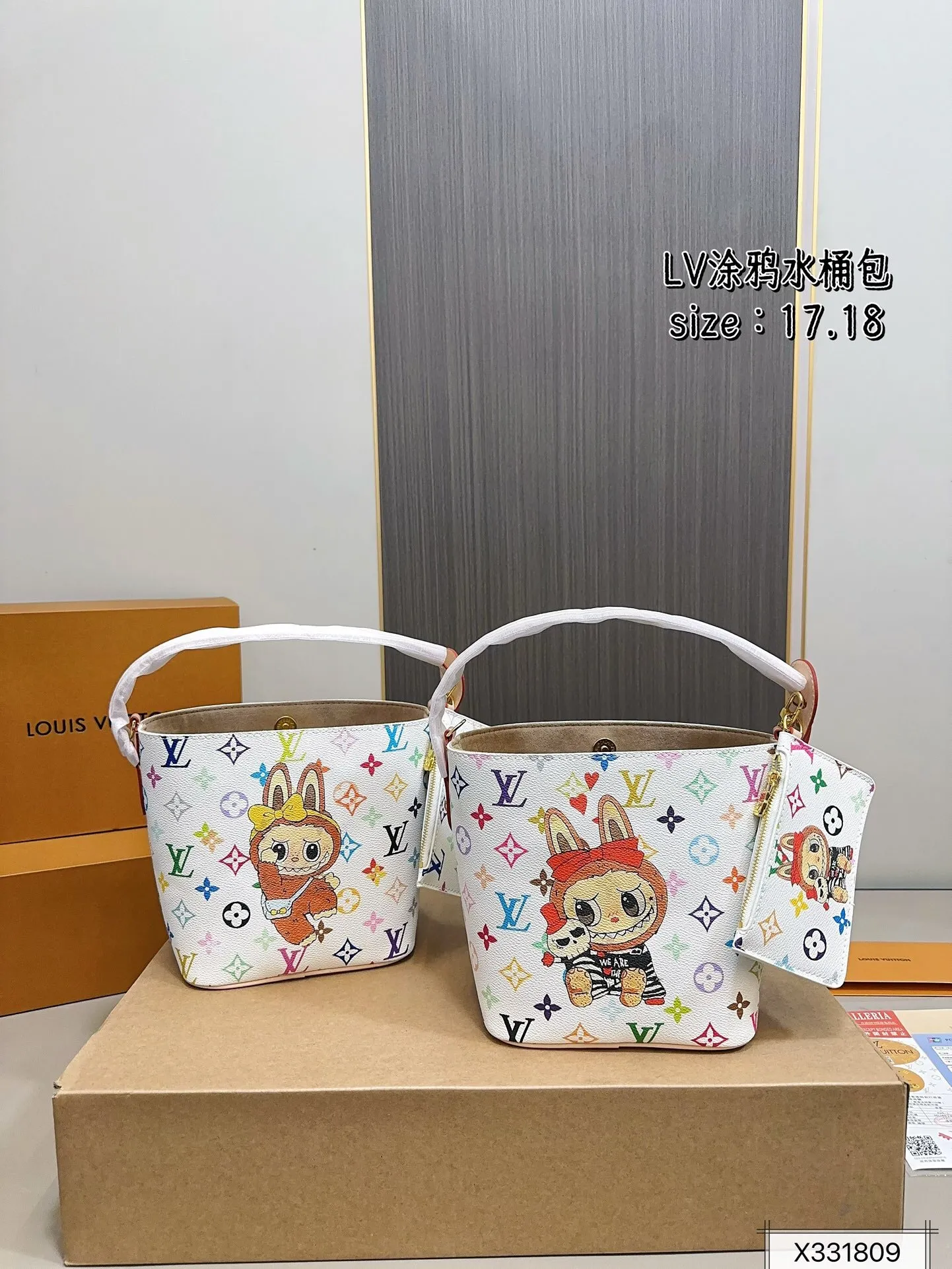 All Categories Official Website "Brand Women's Bags" Women's Bags 💙 LV 2025 New LV ALL IN BB Graffiti Bucket Bag