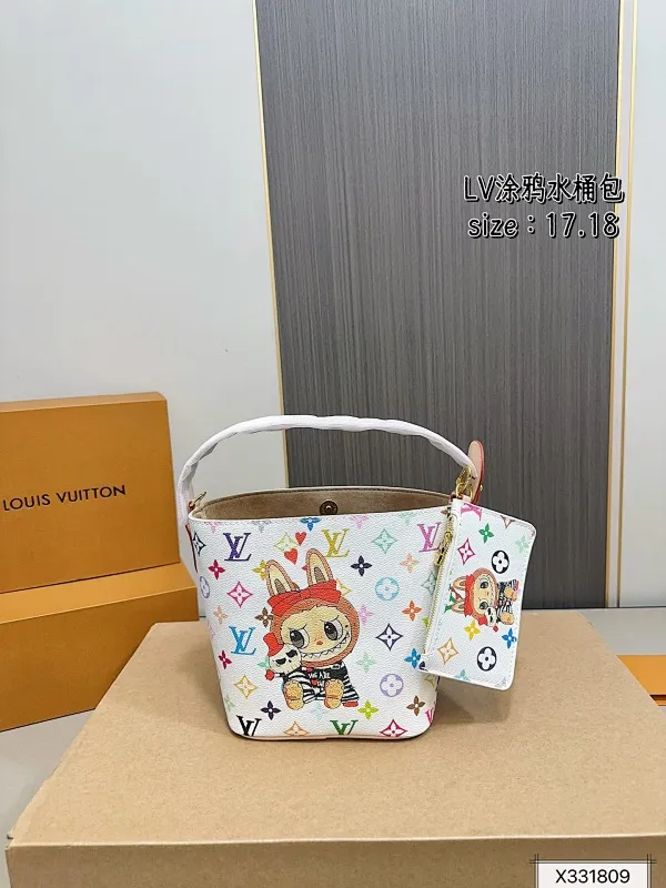 All Categories Official Website "Brand Women's Bags" Women's Bags 💙 LV 2025 New LV ALL IN BB Graffiti Bucket Bag