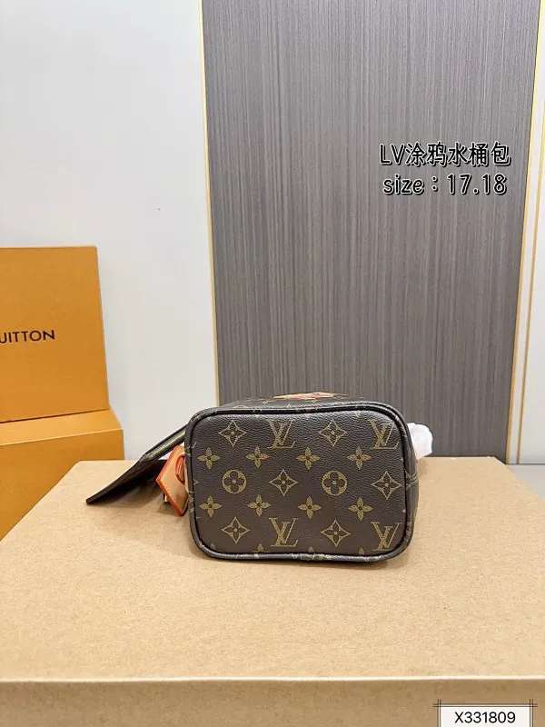 All Categories Official Website "Brand Women's Bags" Women's Bags 💙 LV 2025 New LV ALL IN BB Graffiti Bucket Bag