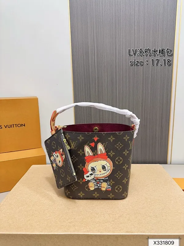 All Categories Official Website "Brand Women's Bags" Women's Bags 💙 LV 2025 New LV ALL IN BB Graffiti Bucket Bag