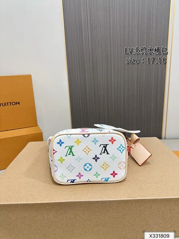 All Categories Official Website "Brand Women's Bags" Women's Bags 💙 LV 2025 New LV ALL IN BB Graffiti Bucket Bag