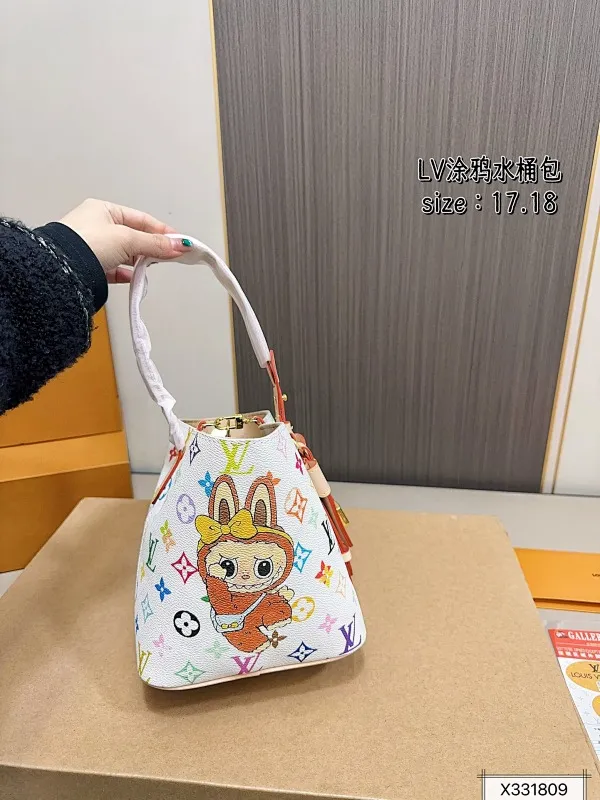 All Categories Official Website "Brand Women's Bags" Women's Bags 💙 LV 2025 New LV ALL IN BB Graffiti Bucket Bag