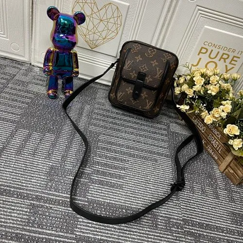 All categories Official website "Brand Women's Bags" Women's Bags 💙 LV Christopher mini handbag is made of iconic Monogram Macassar material and matte metal parts, with adjustable shoulder straps, and a dynamic atmosphere bursts out. It also features spacious compartments and front pockets, providing a modern way to carry your daily essentials. Dimensions: 15.0 x