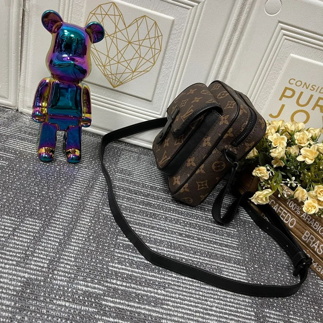 All categories Official website "Brand Women's Bags" Women's Bags 💙 LV Christopher mini handbag is made of iconic Monogram Macassar material and matte metal parts, with adjustable shoulder straps, and a dynamic atmosphere bursts out. It also features spacious compartments and front pockets, providing a modern way to carry your daily essentials. Dimensions: 15.0 x