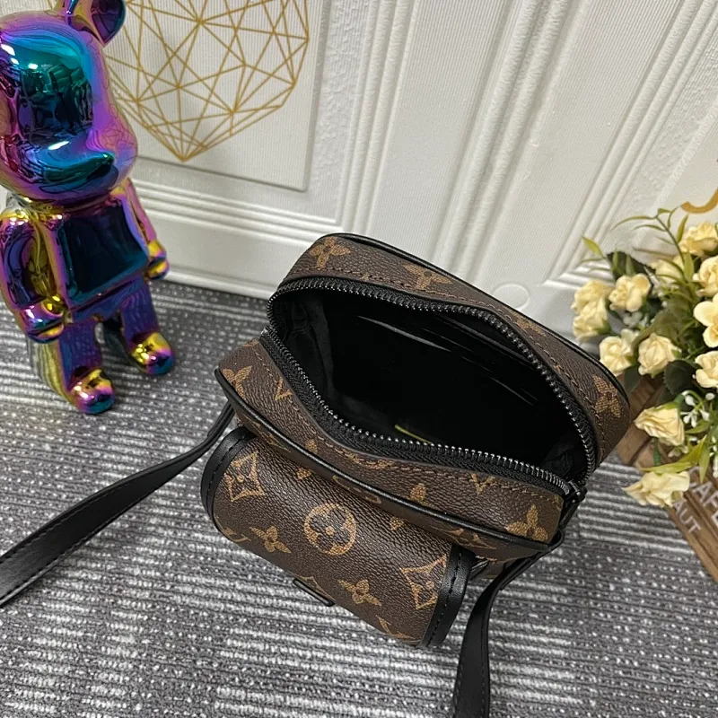 All categories Official website "Brand Women's Bags" Women's Bags 💙 LV Christopher mini handbag is made of iconic Monogram Macassar material and matte metal parts, with adjustable shoulder straps, and a dynamic atmosphere bursts out. It also features spacious compartments and front pockets, providing a modern way to carry your daily essentials. Dimensions: 15.0 x