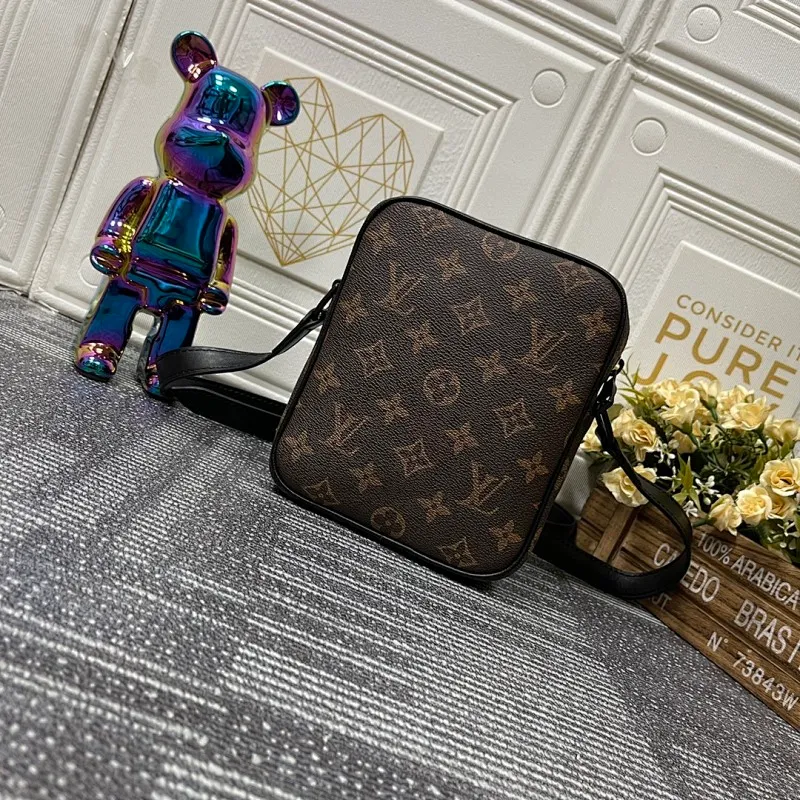 All categories Official website "Brand Women's Bags" Women's Bags 💙 LV Christopher mini handbag is made of iconic Monogram Macassar material and matte metal parts, with adjustable shoulder straps, and a dynamic atmosphere bursts out. It also features spacious compartments and front pockets, providing a modern way to carry your daily essentials. Dimensions: 15.0 x