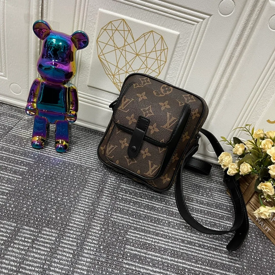 All categories Official website "Brand Women's Bags" Women's Bags 💙 LV Christopher mini handbag is made of iconic Monogram Macassar material and matte metal parts, with adjustable shoulder straps, and a dynamic atmosphere bursts out. It also features spacious compartments and front pockets, providing a modern way to carry your daily essentials. Dimensions: 15.0 x