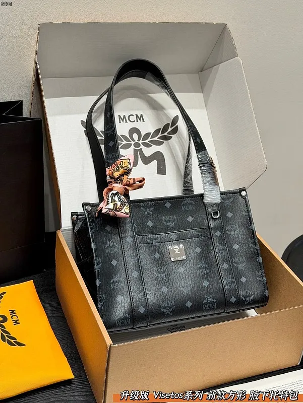 All Categories Official Website "Brand Women's Bags" Women's Bags 💙 MCM 2026 New MCM Visetos Series Square Tote Bag