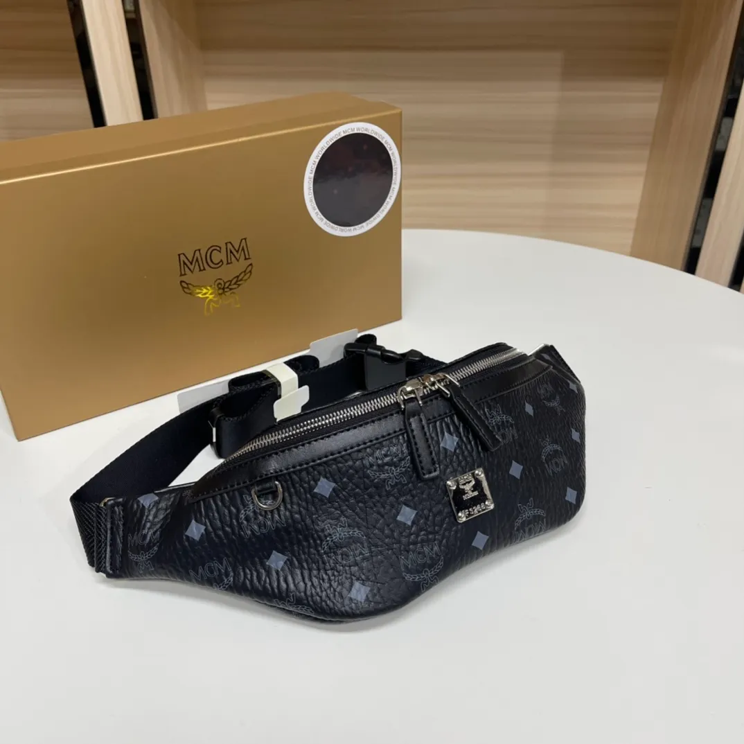 Batch 380💰MCM new waist bag/chest bag! Both men and women are welcome! The chest bag is very practical. Comes with gift box Size: 34.12