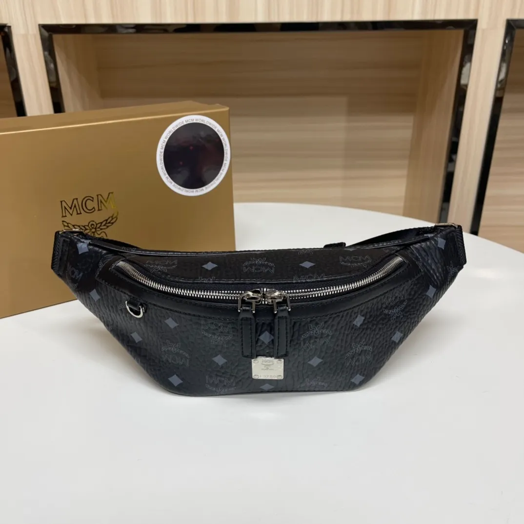 Batch 380💰MCM new waist bag/chest bag! Both men and women are welcome! The chest bag is very practical. Comes with gift box Size: 34.12
