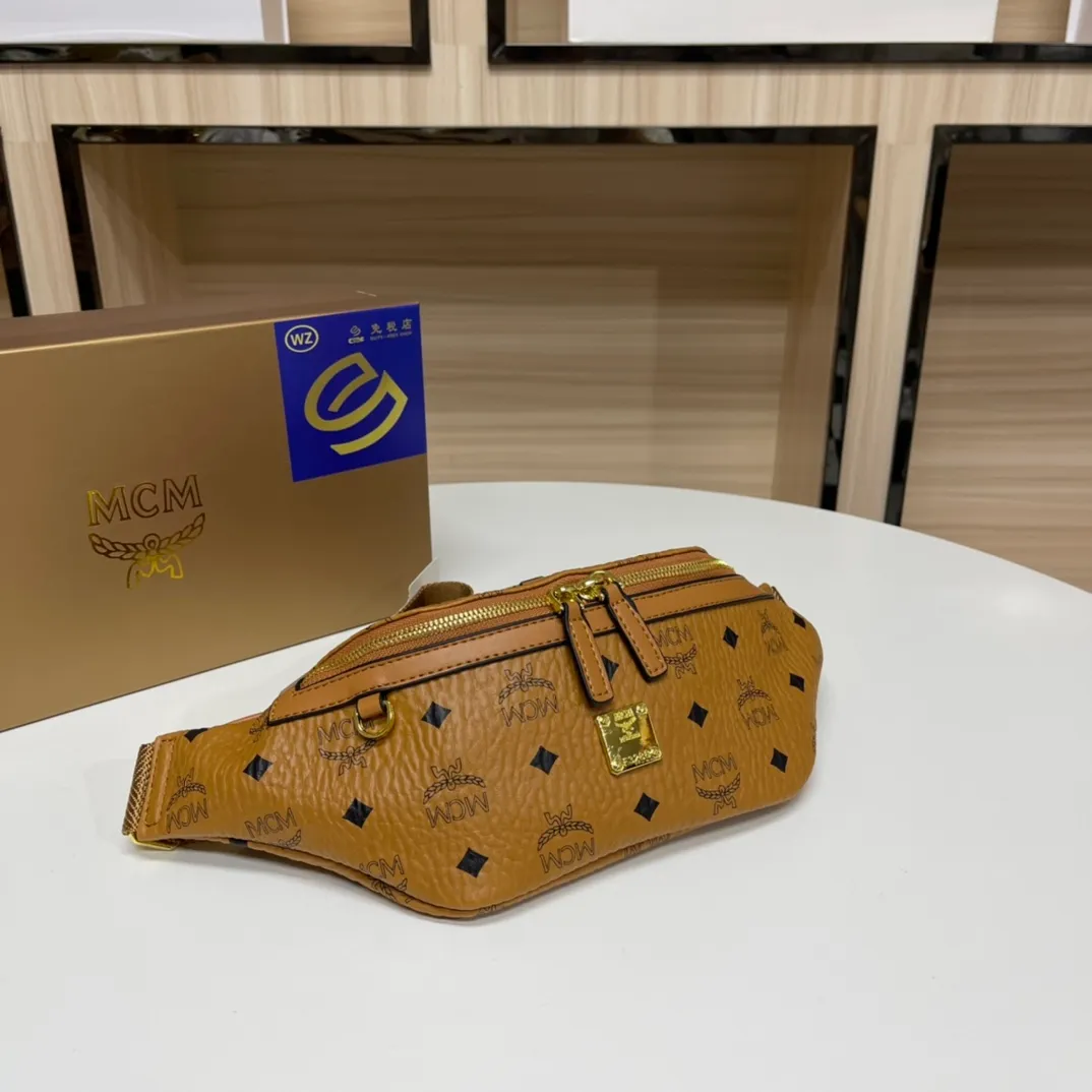 Batch 380💰MCM new waist bag/chest bag! Both men and women are welcome! The chest bag is very practical. Comes with gift box Size: 34.12