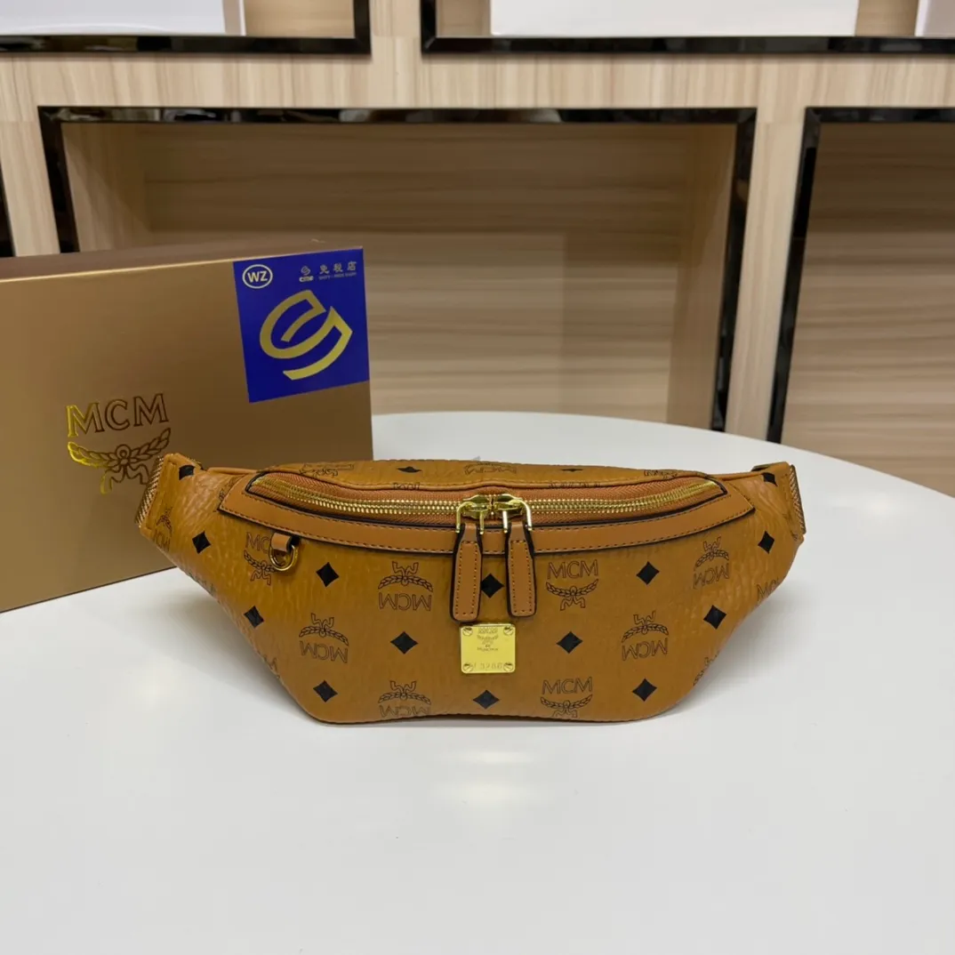 Batch 380💰MCM new waist bag/chest bag! Both men and women are welcome! The chest bag is very practical. Comes with gift box Size: 34.12