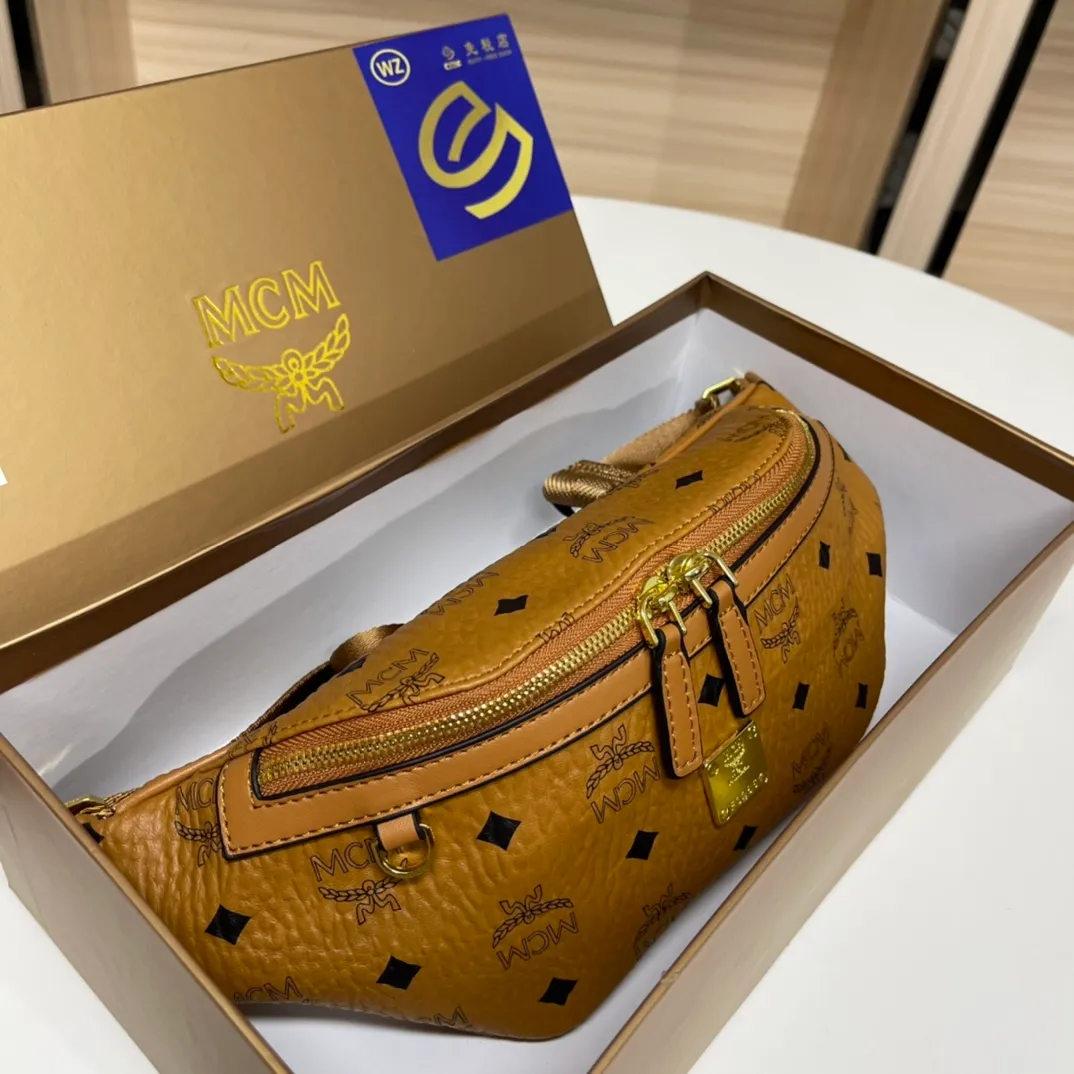 Batch 380💰MCM new waist bag/chest bag! Both men and women are welcome! The chest bag is very practical. Comes with gift box Size: 34.12