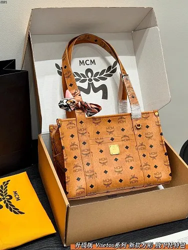 All Categories Official Website "Brand Women's Bags" Women's Bags 💙 MCM 2026 New MCM Visetos Series Square Tote Bag