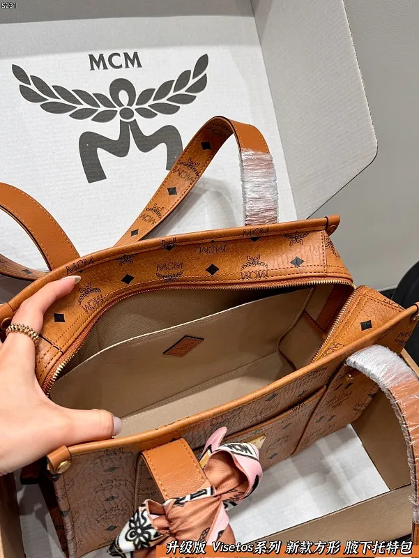 All Categories Official Website "Brand Women's Bags" Women's Bags 💙 MCM 2026 New MCM Visetos Series Square Tote Bag