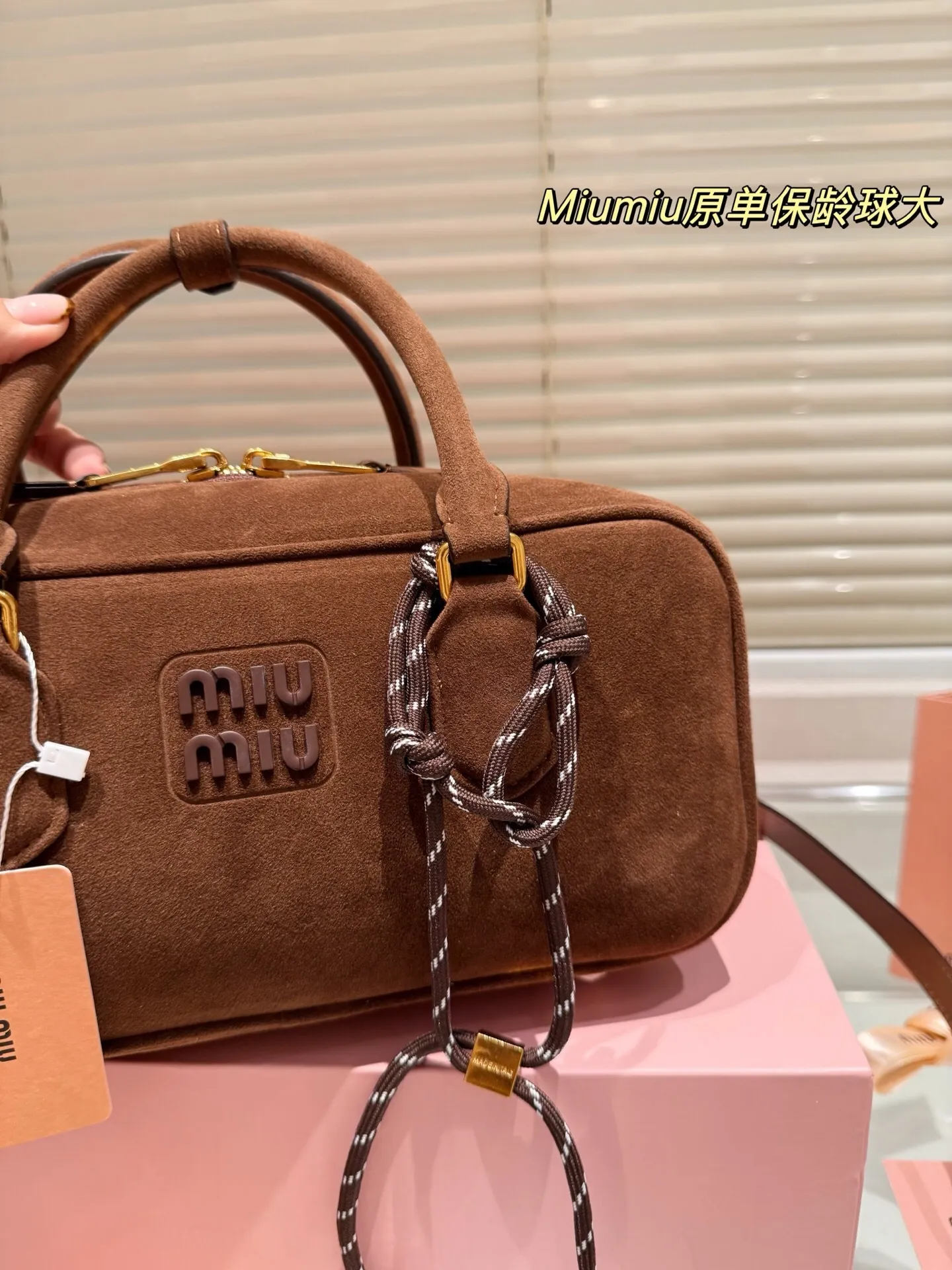 All Categories Official Website "Brand Women's Bags" Women's Bags 💙 miumiu 2025 new miumiu limited edition bowling bag