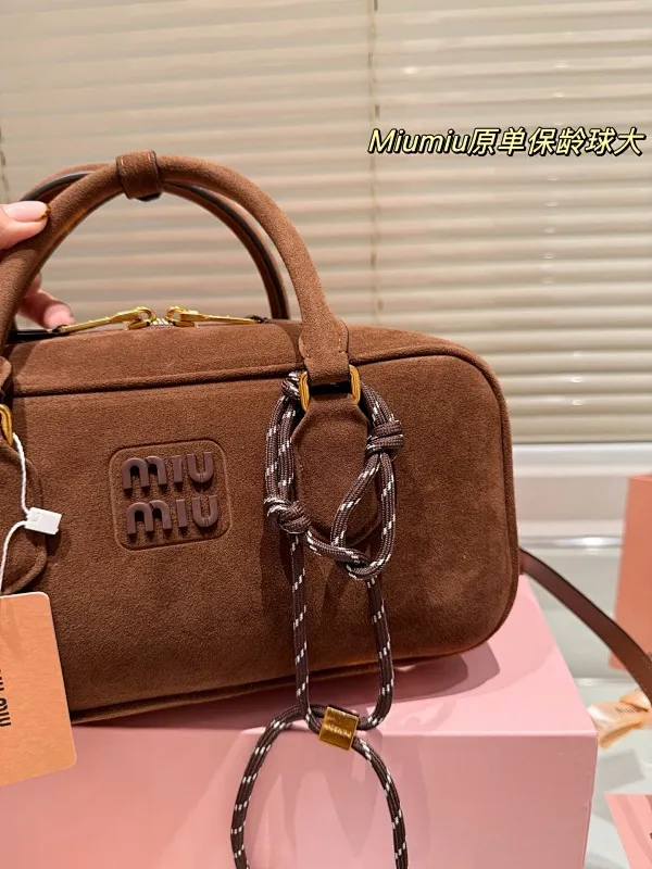 All Categories Official Website "Brand Women's Bags" Women's Bags 💙 miumiu 2025 new miumiu limited edition bowling bag