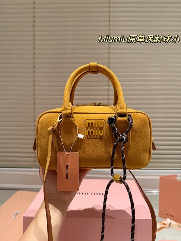 All Categories Official Website "Brand Women's Bags" Women's Bags 💙 miumiu 2025 new miumiu limited edition bowling bag