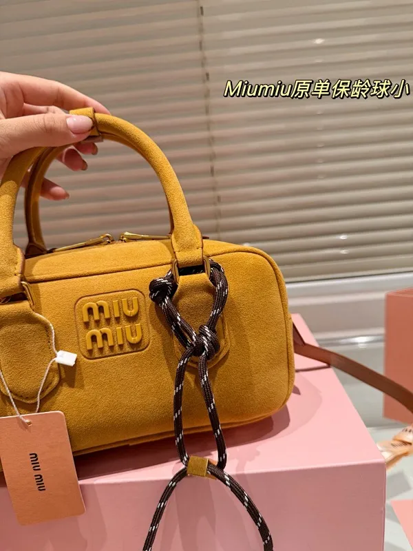 All Categories Official Website "Brand Women's Bags" Women's Bags 💙 miumiu 2025 new miumiu limited edition bowling bag