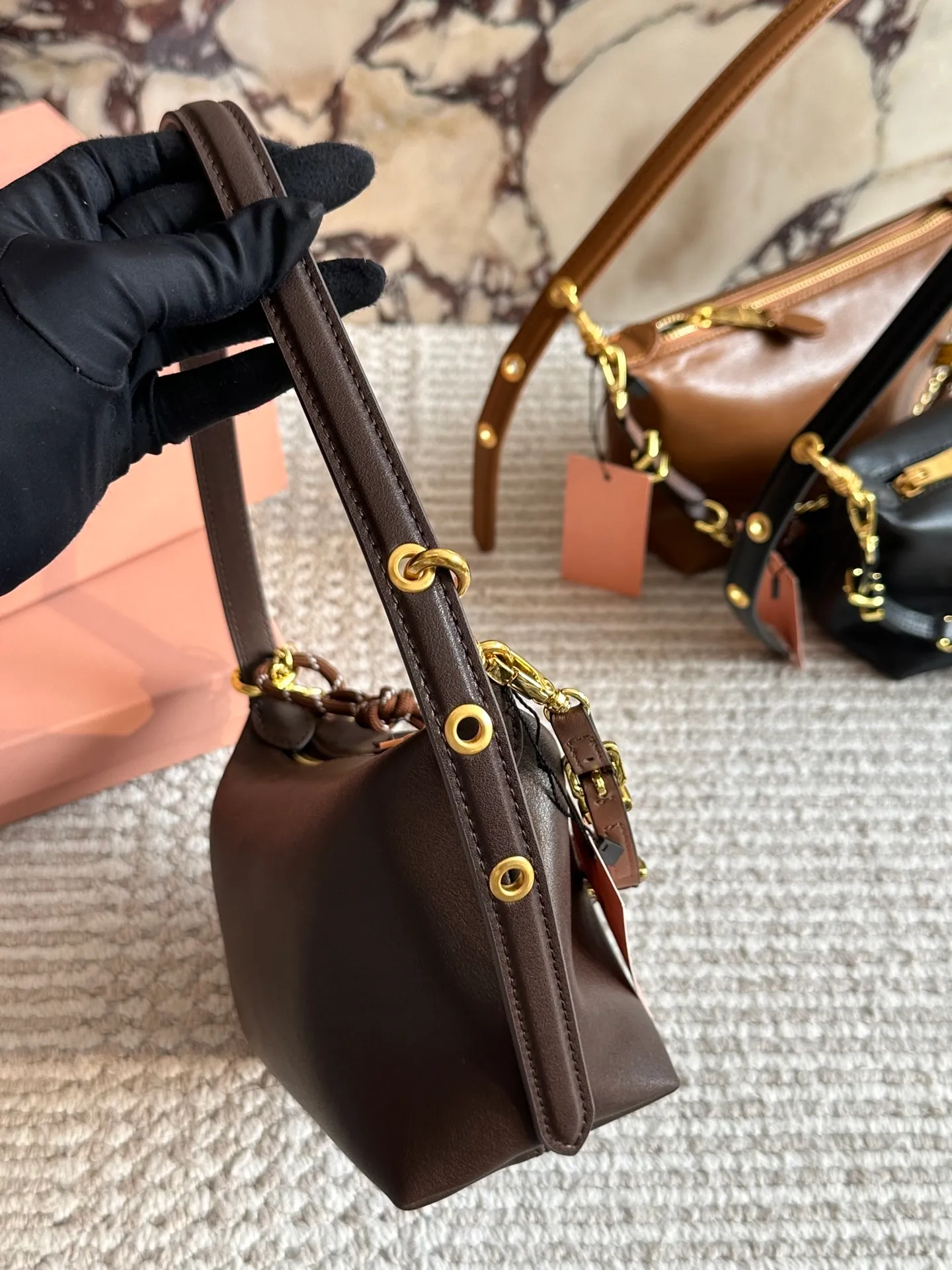All Categories Official Website "Brand Women's Bags" Women's Bags 💙 miumiu 2025 New MIUMIU Surf Rope Canvas Lunch Box Bag