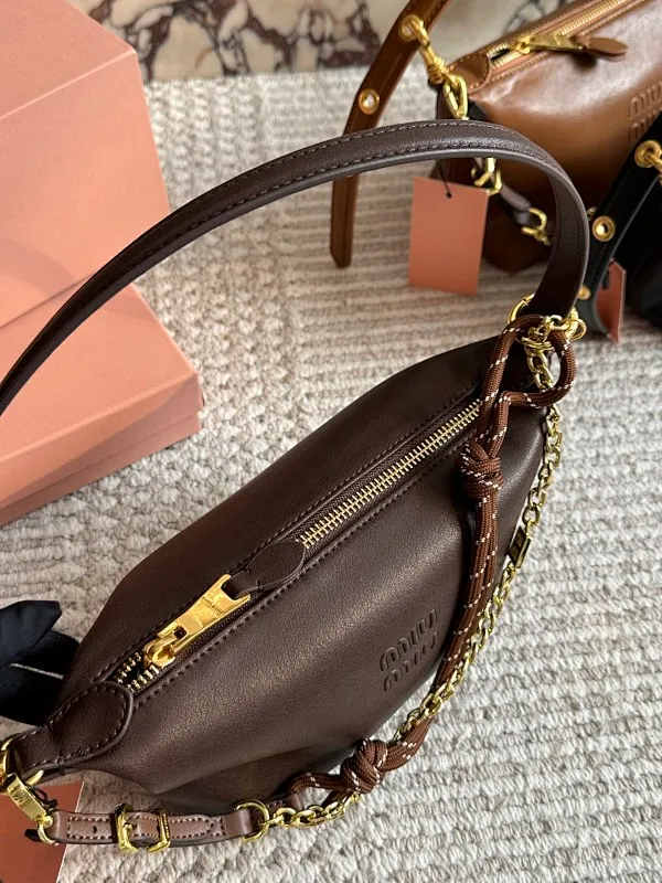 All Categories Official Website "Brand Women's Bags" Women's Bags 💙 miumiu 2025 New MIUMIU Surf Rope Canvas Lunch Box Bag