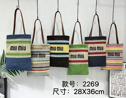 All categories Official website "Brand Women's Bags" Women's Bags 💙 miumiu 2025 new miumiu American retro fairy tote bag