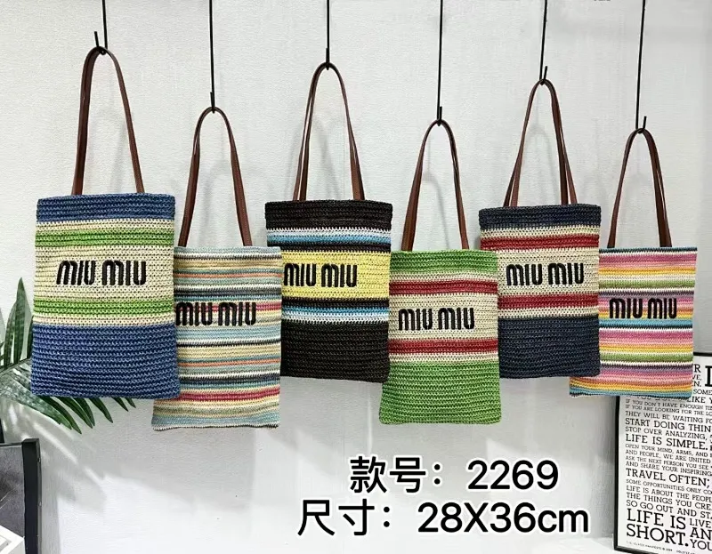 All categories Official website "Brand Women's Bags" Women's Bags 💙 miumiu 2025 new miumiu American retro fairy tote bag