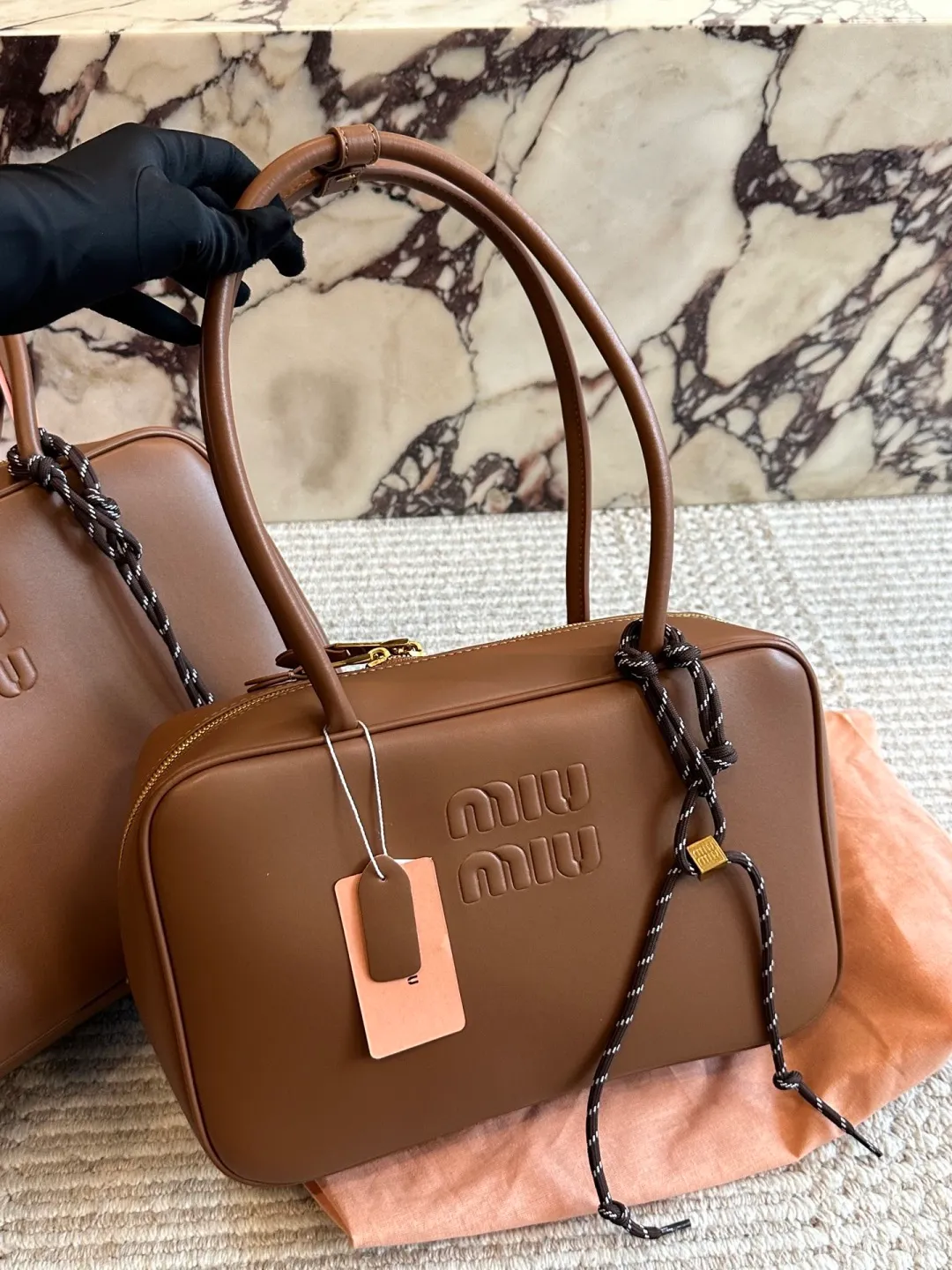 All categories Official website "Brand Women's Bags" Women's Bags 💙 miumiu 2026 new MIUMIU bowling bag