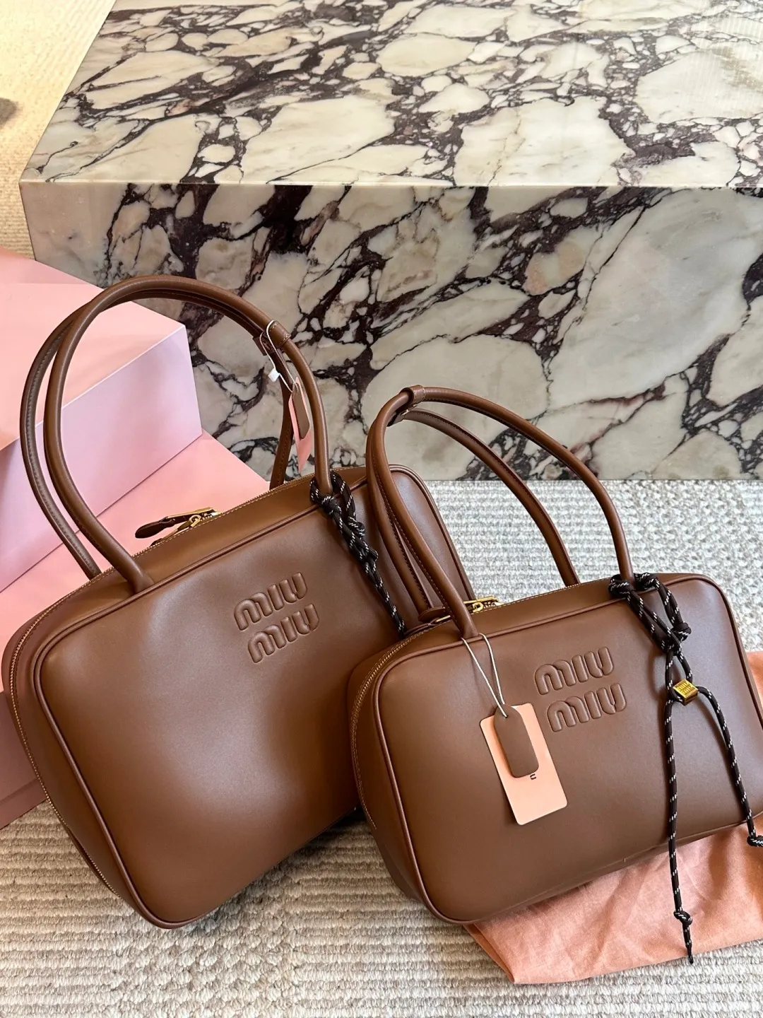 All categories Official website "Brand Women's Bags" Women's Bags 💙 miumiu 2026 new MIUMIU bowling bag