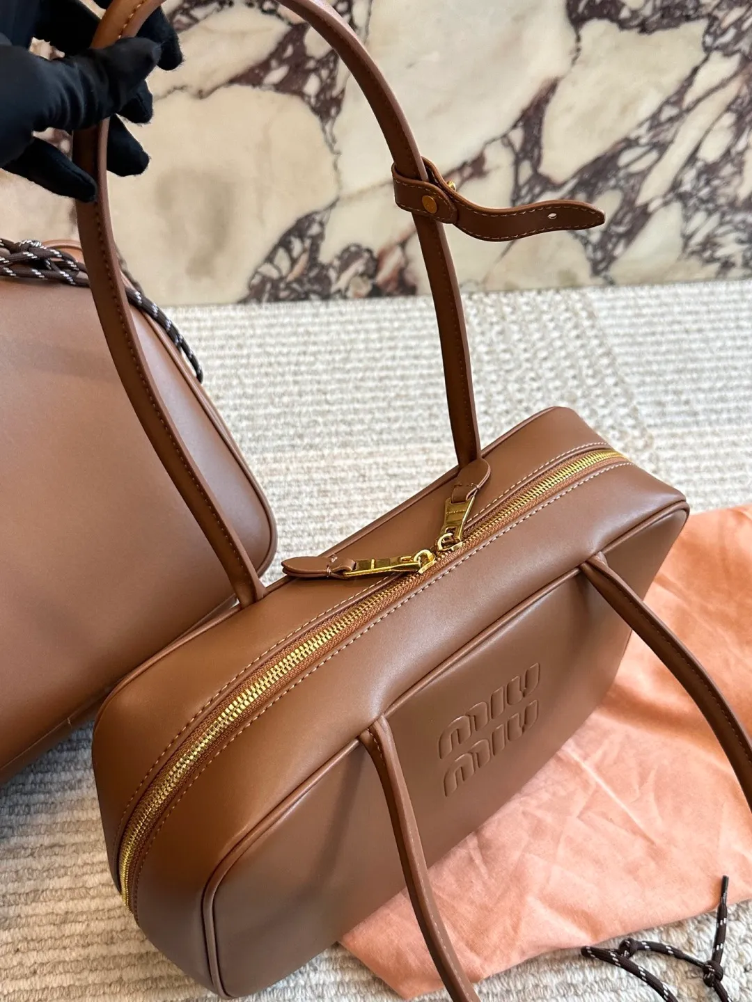 All categories Official website "Brand Women's Bags" Women's Bags 💙 miumiu 2026 new MIUMIU bowling bag