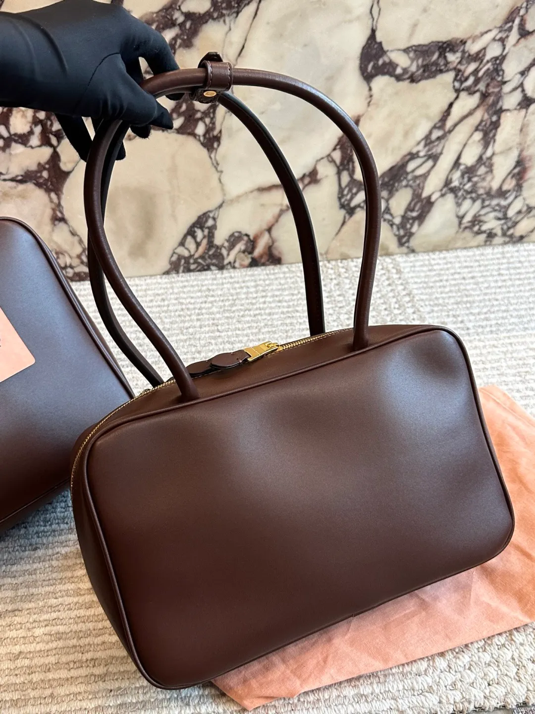 All categories Official website "Brand Women's Bags" Women's Bags 💙 miumiu 2026 new MIUMIU bowling bag
