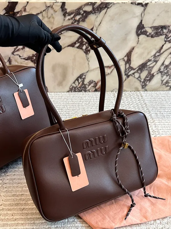 All categories Official website "Brand Women's Bags" Women's Bags 💙 miumiu 2026 new MIUMIU bowling bag