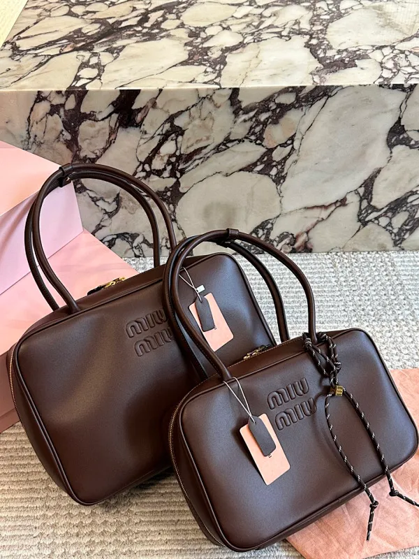 All categories Official website "Brand Women's Bags" Women's Bags 💙 miumiu 2026 new MIUMIU bowling bag