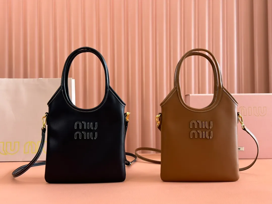 p1240💋💋💋【Equipped with full set of counter packaging, premium hardware original leather】IVY cow leather tote bag small handbag/crossbody bag~