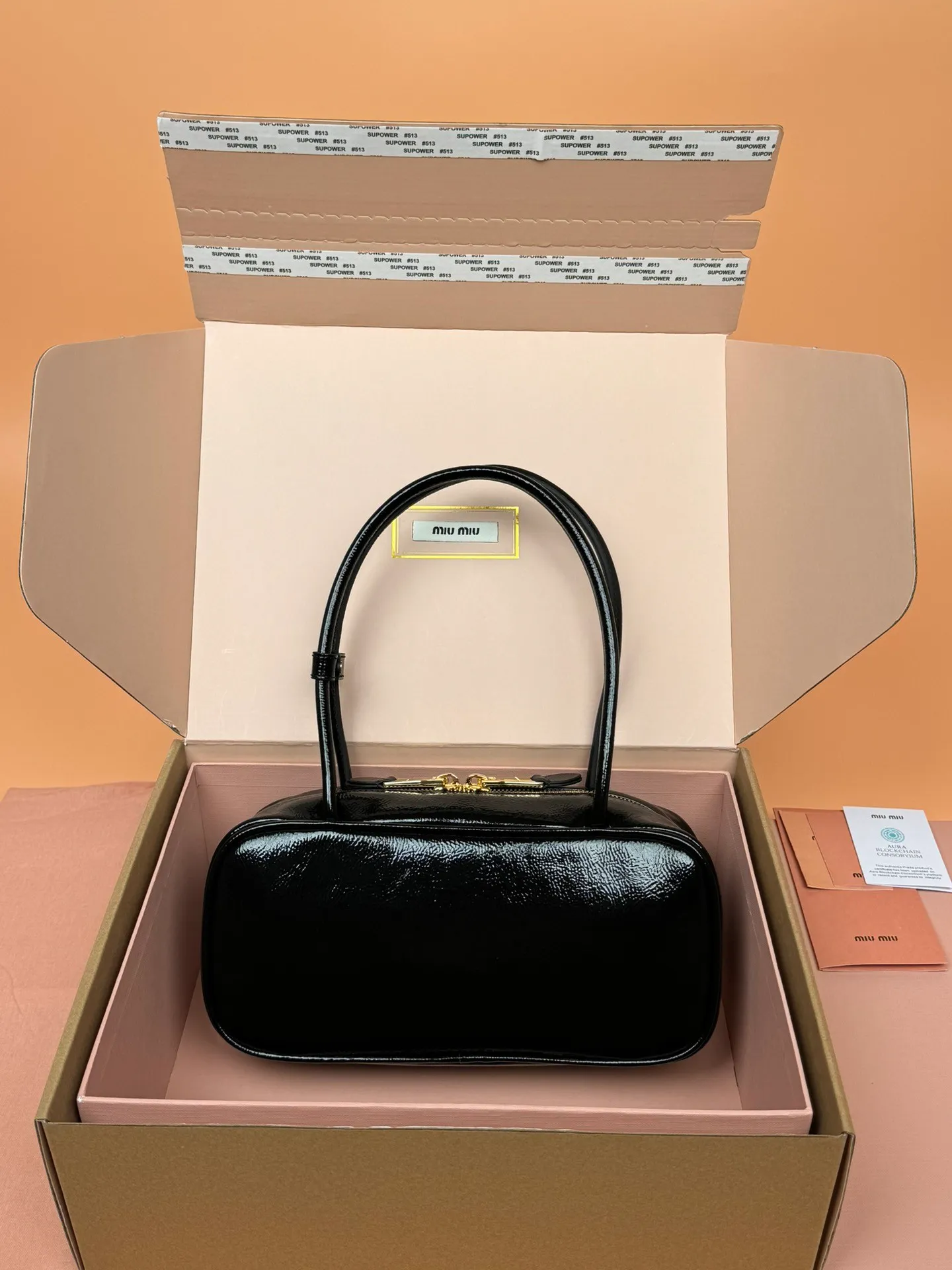 💰1640 [Special grade hardware original leather] beau naplak patent sheep leather handbag ~ handbag shoulder bag ~ bright brown Size: w28×h13×d9cm Number: 5bb173
