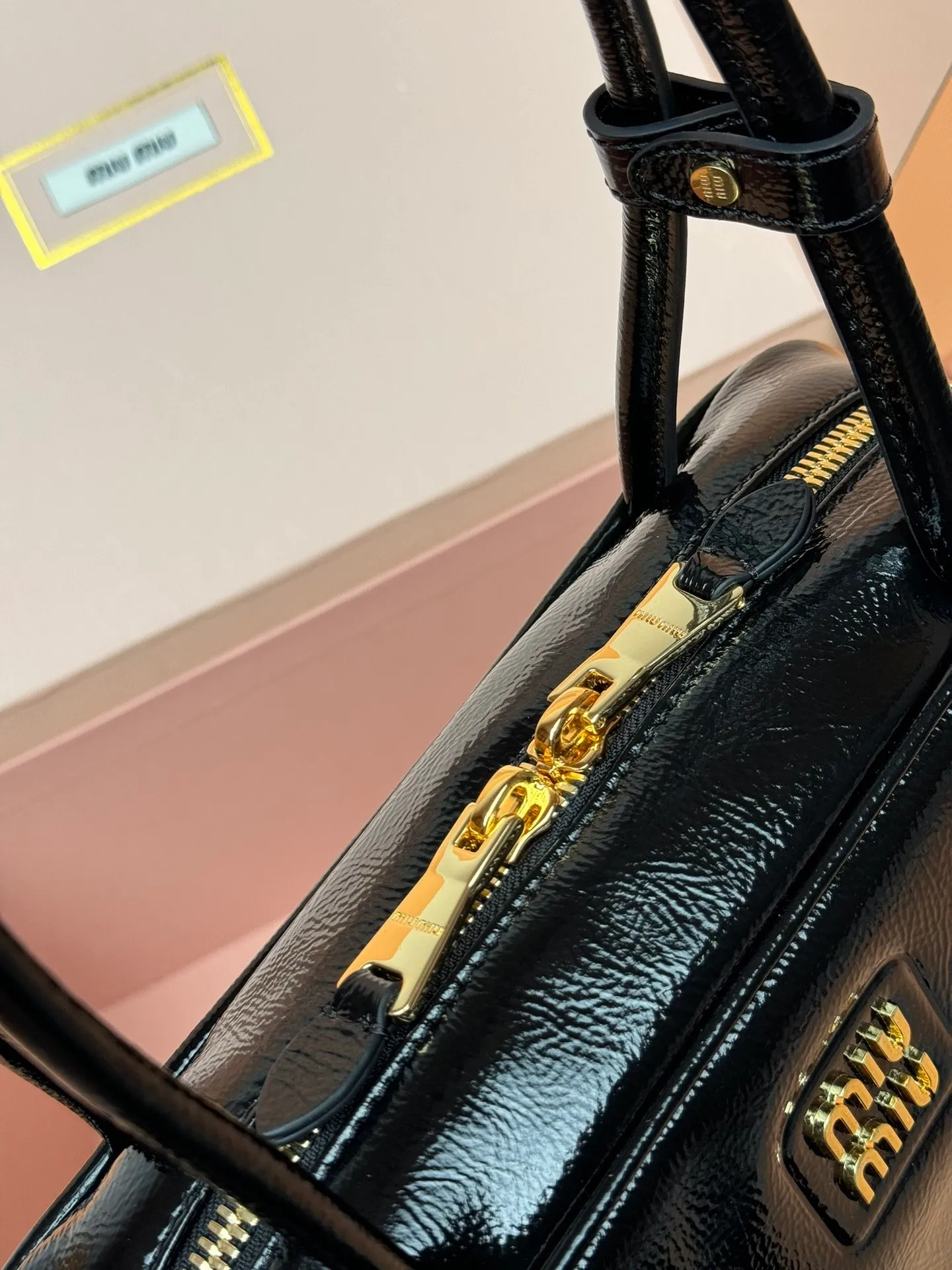 💰1640 [Special grade hardware original leather] beau naplak patent sheep leather handbag ~ handbag shoulder bag ~ bright brown Size: w28×h13×d9cm Number: 5bb173