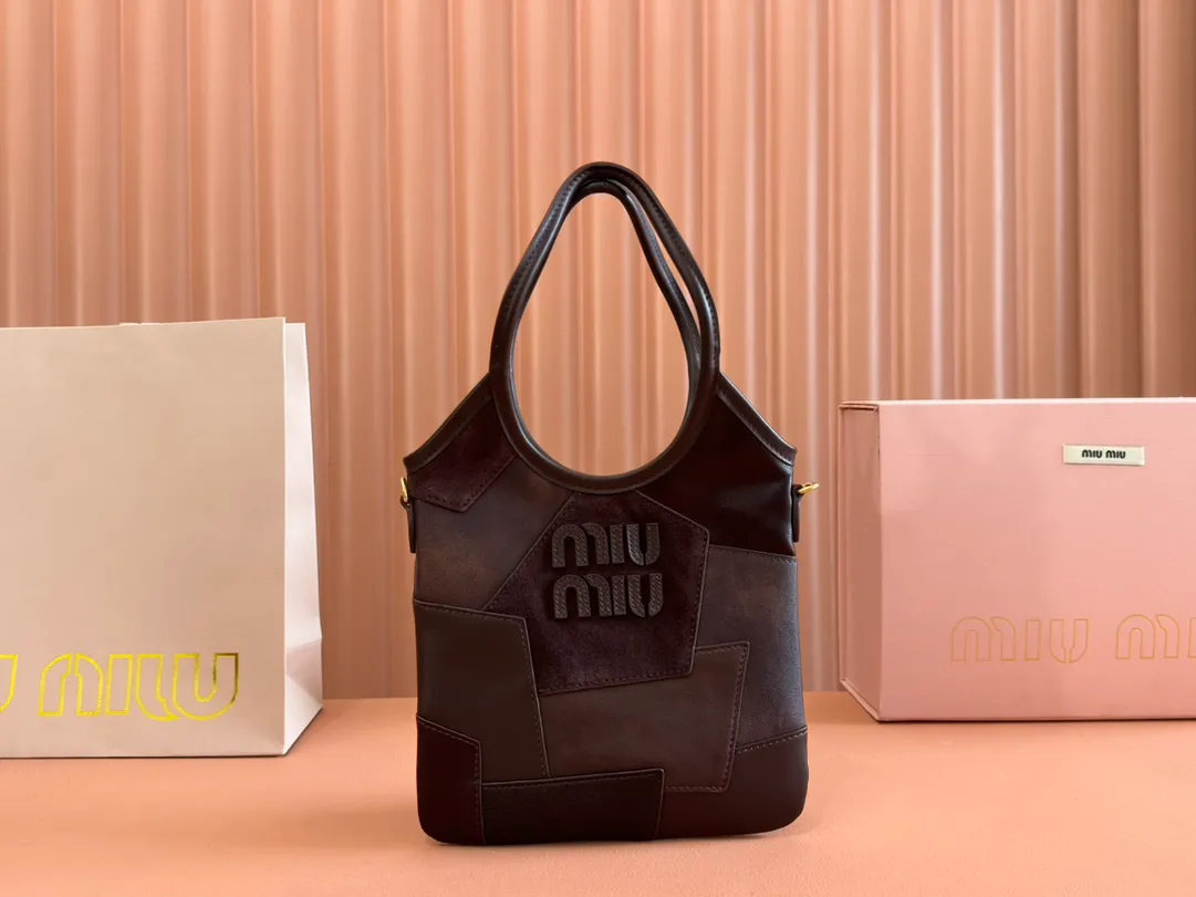 💋💋💋【Equipped with counter full set of packaging, premium hardware and original leather】IVY cow leather tote bag small handbag/crossbody bag～5ba281