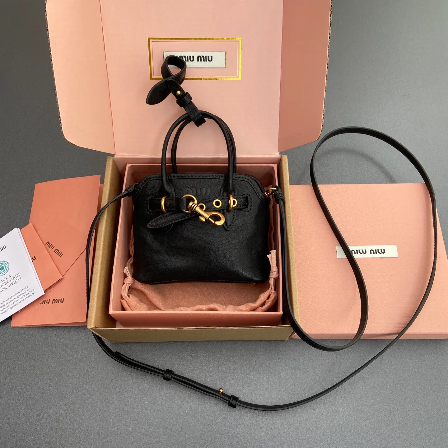 [Premium Hardware Original Leather]~Adventure Nappa Sheep Leather Pendant/Crossbody Bag~Vegetable Tanned Leather Black Size: w12.5×h10×5cm Number: _5BG037