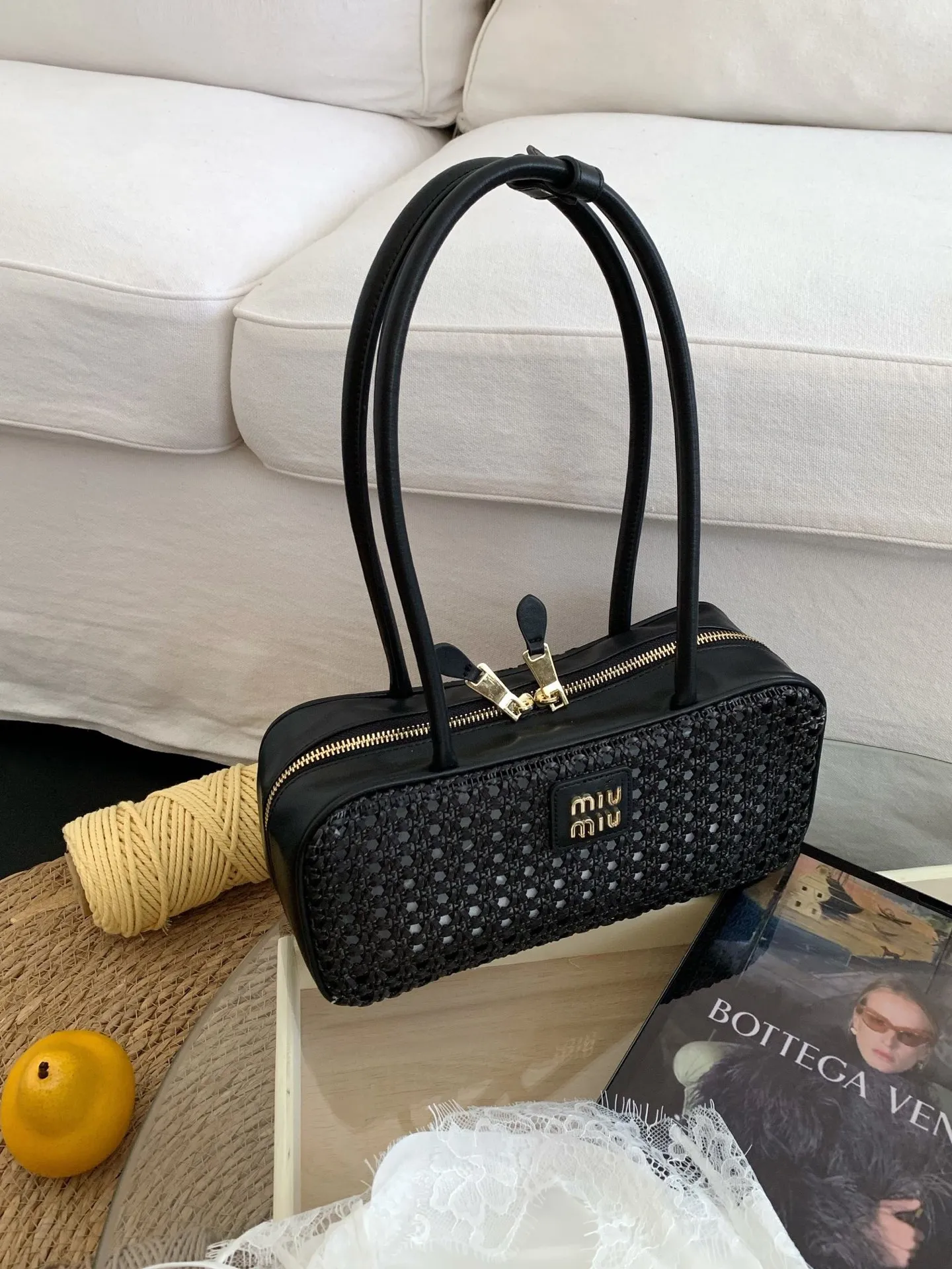 All Categories Official Website "Brand Women's Bags" Women's Bags 💙 miumiu 2026 official website miumiu hollow bowling armpit bag