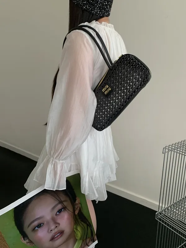 All Categories Official Website "Brand Women's Bags" Women's Bags 💙 miumiu 2026 official website miumiu hollow bowling armpit bag