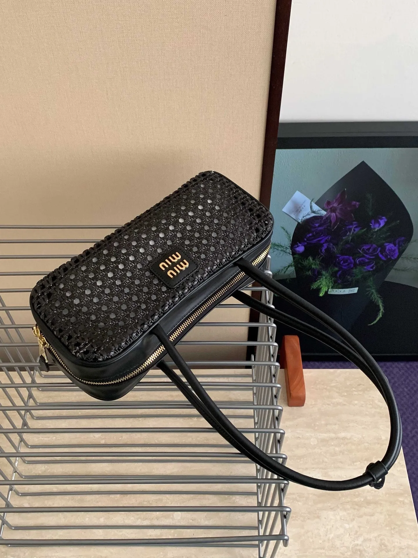 All Categories Official Website "Brand Women's Bags" Women's Bags 💙 miumiu 2026 official website miumiu hollow bowling armpit bag