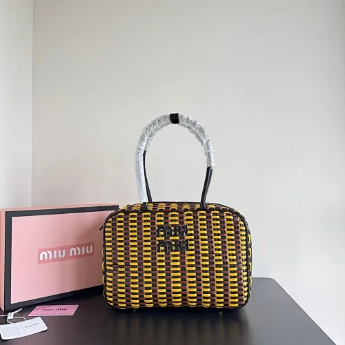 All categories Official website "Brand Women's Bags" Women's Bags 💙 miumiu 2025 new MiuMiu straw bag