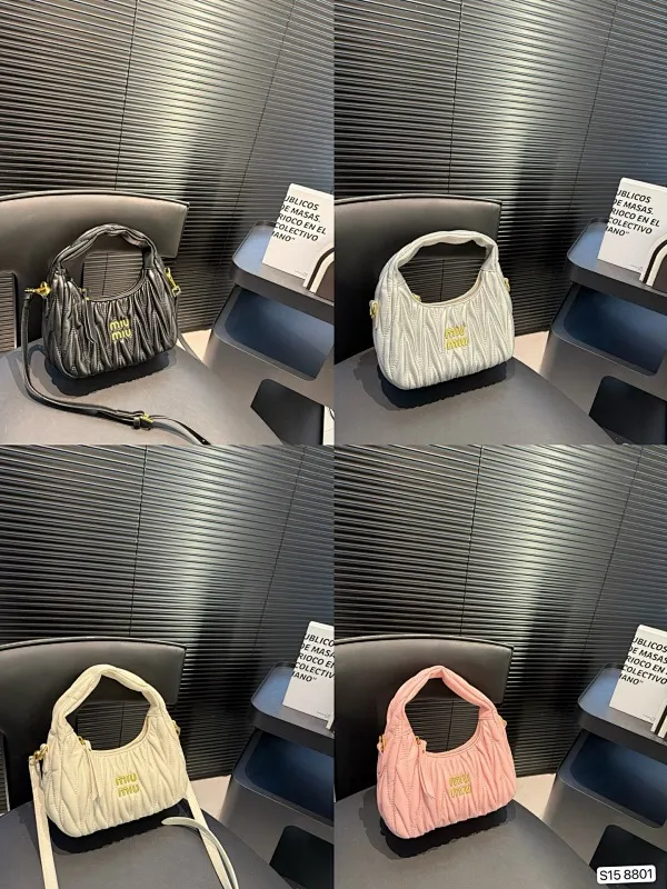 All categories Official website "Brand Women's Bags" Women's Bags 💙 miumiu 2025 new MIUMIU armpit bag
