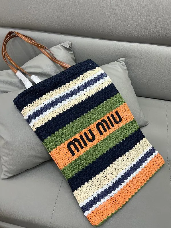 All Categories Official Website "Brand Women's Bags" Women's Bags 💙 miumiu 2026 official website miumiu straw woven tote bag