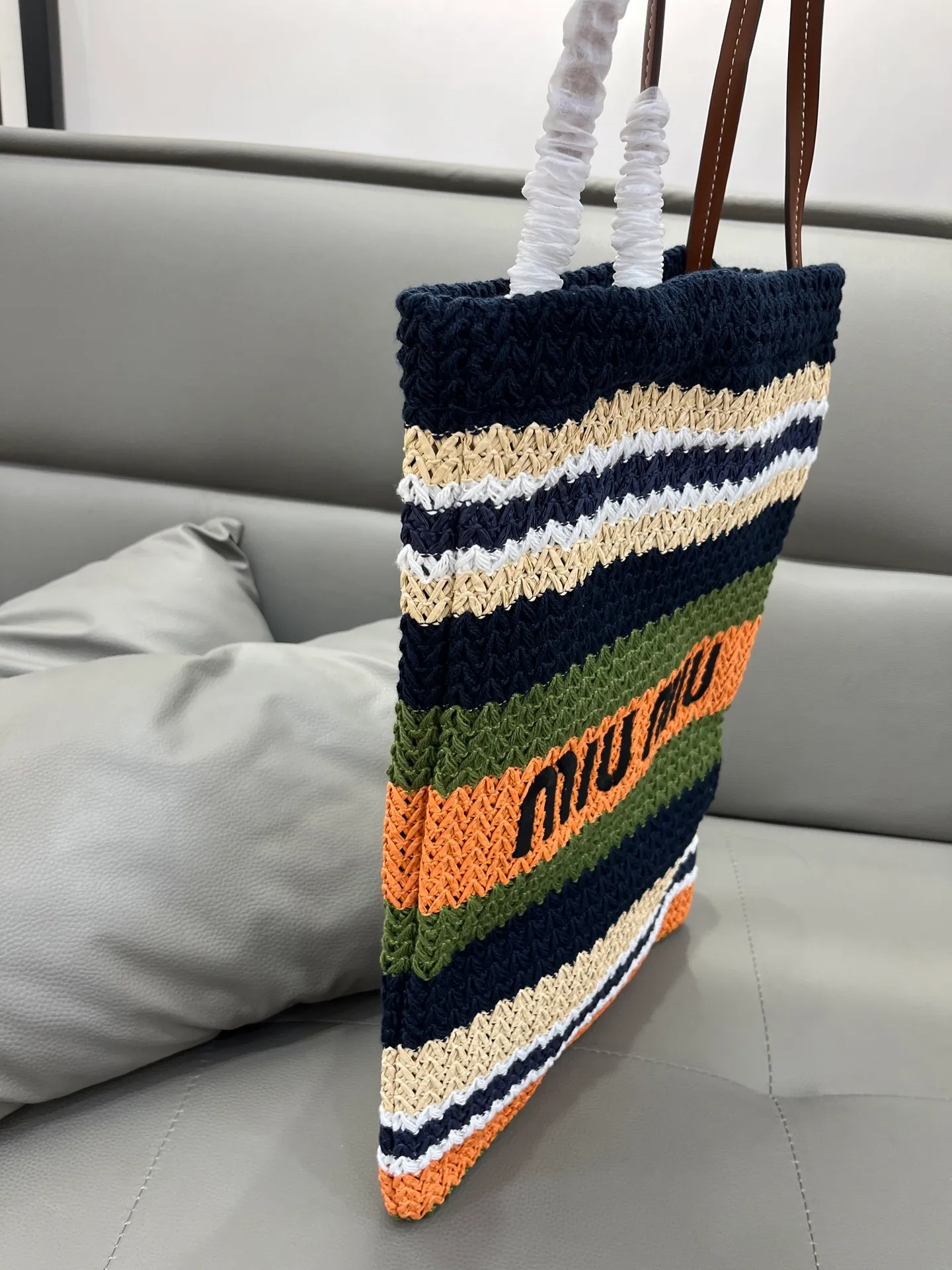 All Categories Official Website "Brand Women's Bags" Women's Bags 💙 miumiu 2026 official website miumiu straw woven tote bag