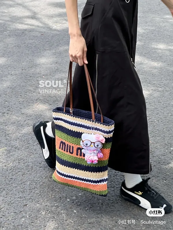 All Categories Official Website "Brand Women's Bags" Women's Bags 💙 miumiu 2026 official website miumiu straw woven tote bag