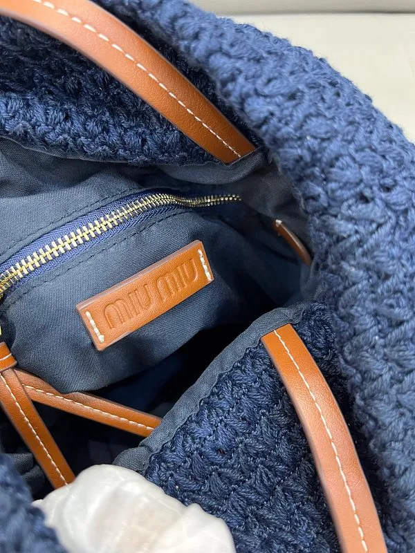 All Categories Official Website "Brand Women's Bags" Women's Bags 💙 miumiu 2026 official website miumiu straw woven tote bag