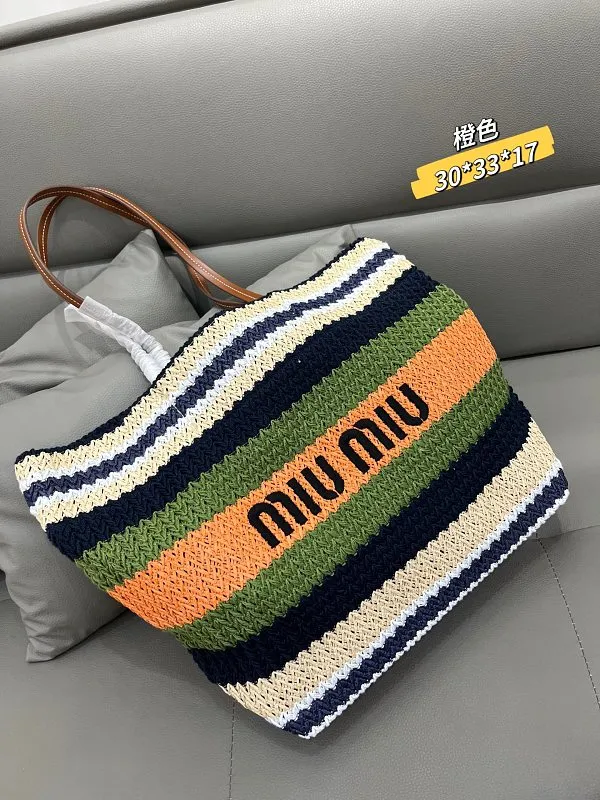 All Categories Official Website "Brand Women's Bags" Women's Bags 💙 miumiu 2026 official website miumiu straw woven tote bag