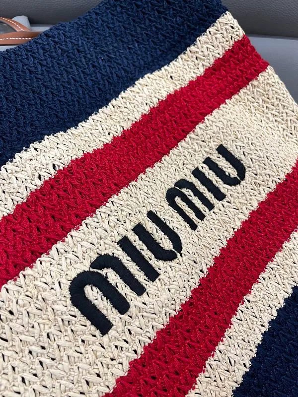 All Categories Official Website "Brand Women's Bags" Women's Bags 💙 miumiu 2026 official website miumiu straw woven tote bag